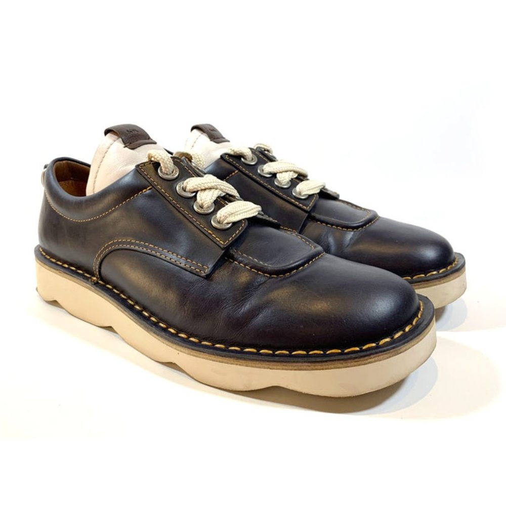 Coach Navy Leather Retro Oxfords